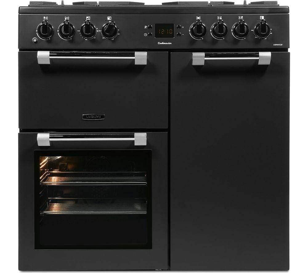 A Flavel Cookmaster duel fuel range cooker, in black finish