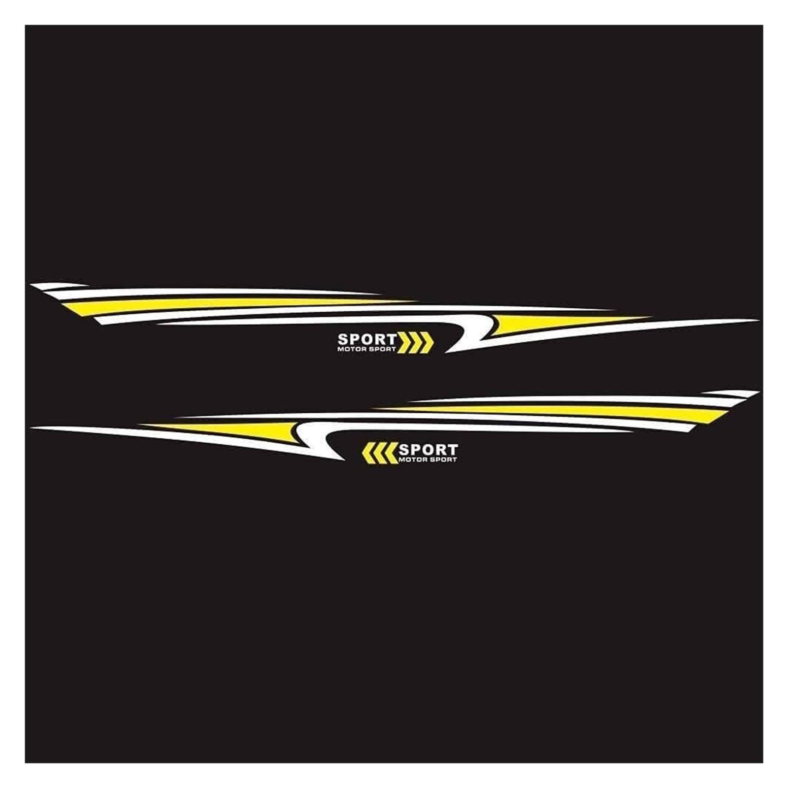 2Pcs Racing Graphic Stickers Universal Auto Side Body Exterior Styling Decor