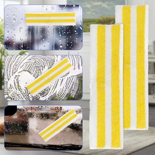 6 Stück Ersatz Mikrofaser Tuchset für Kärcher Dampfreiniger – Kompatibel Kärcher Dampfreiniger EasyFix Wischmopp Ersatzbezug Set SC 2, SC 3, SC 4, SC 5 Bodendüse Mikrofaser Zubehör für Alle Bodenarten