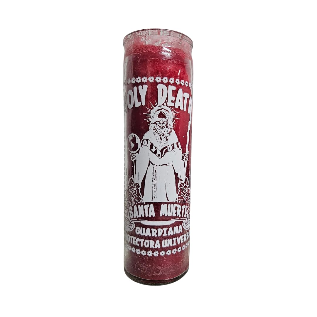 Generic Santa Muerte Red 7 Day Ritual Glass Candle