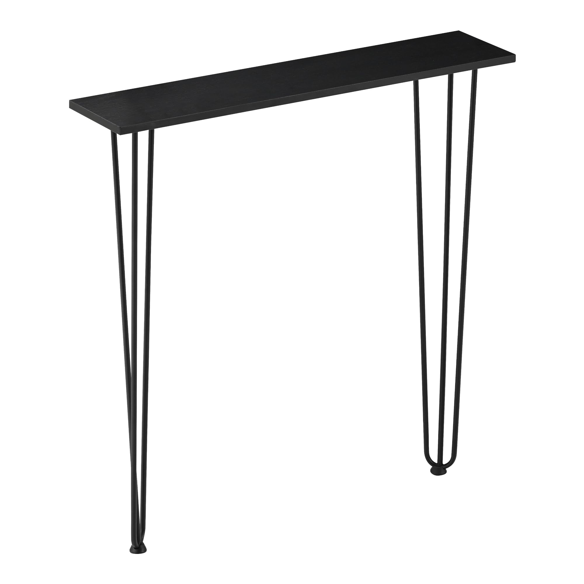 [en.casa] Mesa Consola Kokemäki Mesa de Entrada con Patas de Horquilla para Salón Recibidor Tablero en MDF y Estructura Metálica en 80 x 18 x 82 cm - Negro