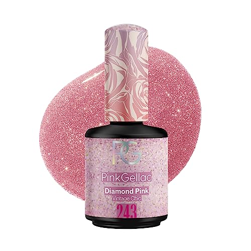Pink Gellac Smalto semi permanente – 243 Diamond Pink 15 ml – Smalto per unghie in gel per 14 giorni di manicure impercabile, facile da usare, semi permanente, facile da rimuovere