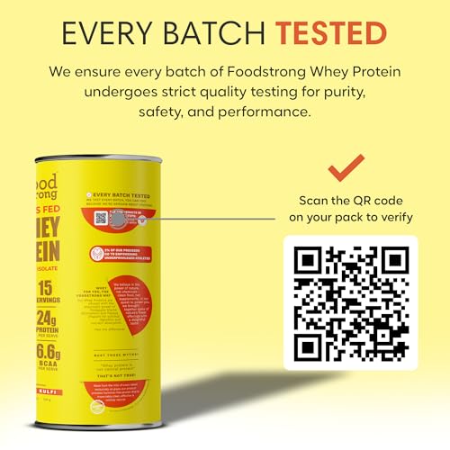 Image of Foodstrong Whey Protein Powder (Concentrate + Isolate), 100% Hormone Free Grass-Fed Whey, 24G Protein & 6.6G BCAA, Malai Kulfi, With Turmeric & Digestive Enzymes, (15 Sachets), 525G