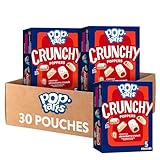 Pop-Tarts Crunchy Poppers Crunchy Filled Snack Pieces, Kids Snacks, On-the-Go Snacks, Frosted Strawberry Crunch (6 Boxes, 30 Pouches)