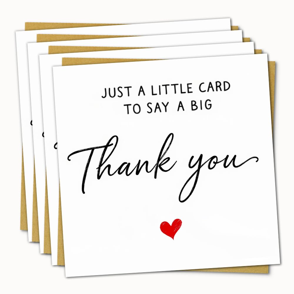 24 Pack Thank You Cards Multipack 145x150 mm Thank You Card Pack of Thank You Cards Wedding for Teachers, Weddings, kids, Baby Showers, Graduation, Business