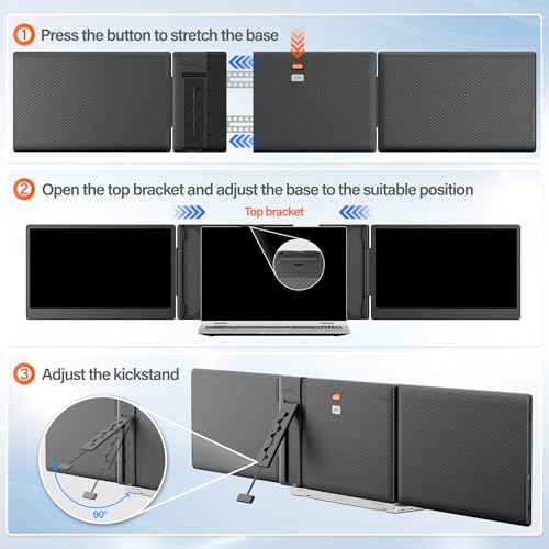 Brandkasorey 2025 New Upgraded Laptop Screen Extender Portable Monitor T2Pro の商品画像 3