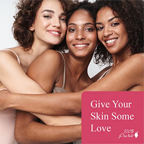 100% Pure Water Foundation Full Coverage Hydrating Makeup, Light Dewy Finish, Moisturizing Concealer For Normal To Dry Skin, Fruit Pigment Color Warm 2.0 W/Yellow Undertones For Fair Skin - 1 Fl Oz #TOP6