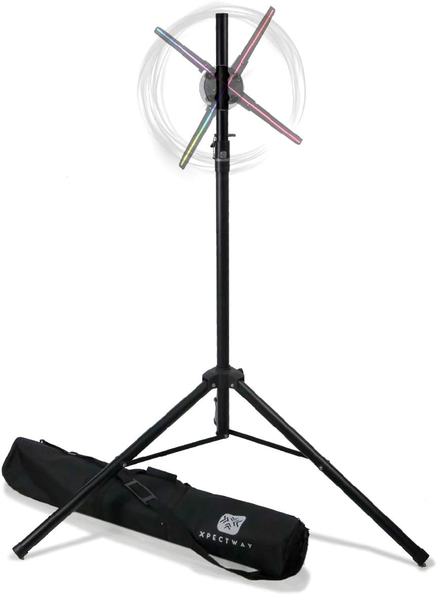 Professional Portable 3D Hologram Fan Tripod Stand with Carry Bag - Universal Size for Models Between 16.5in/42cm to 35.6in/90.5cm – Portable, Foldable, Easy to Carry – Height 5.9ft/1.8mt