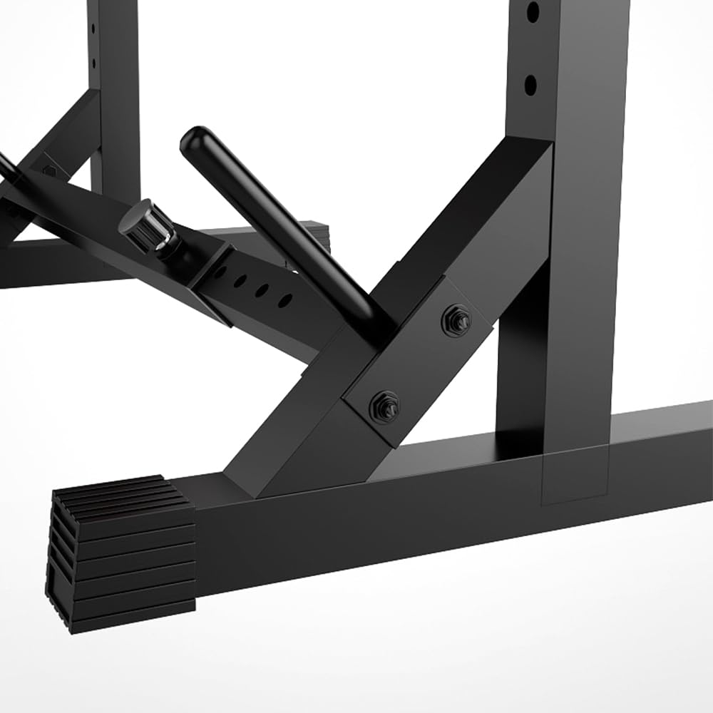 Rack Squat Réglable, Réglable en Hauteur (80-150 cm), Multifonction Haltère Rack, Repose Barre Musculation Support, Charge Max. 200 kg (Ne Pas inclure Barbell)