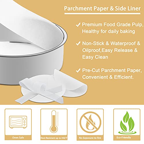 Teamfar 4 Inch Cake Pans, 3 Pcs Stainless Steel Heavy Duty Mini Round Cake Pans For Baking, Non-Toxic & Non-Stick, Mirror Finish & Dishwasher Safe #TOP6