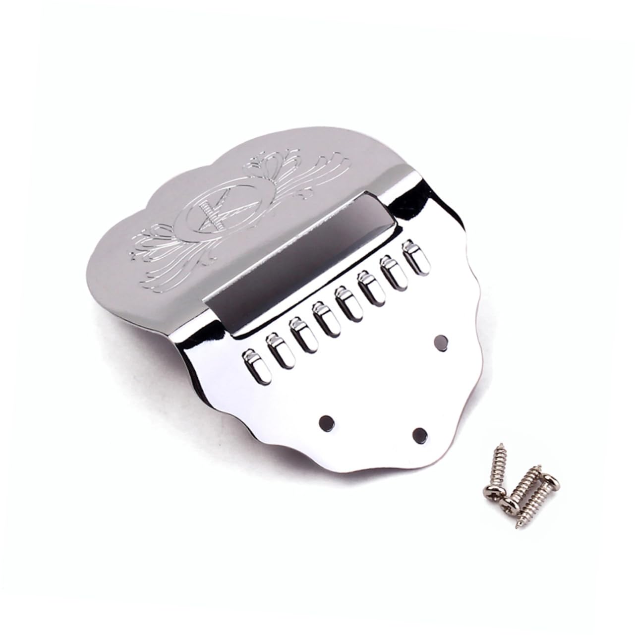 ifundom 3pezzi Cordiera Smerlata Metallo Per Mandolino Corde Argento Accessorio Duraturo Per Migliorare Suono e Aspetto Del Tuo Strumento