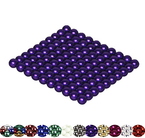 Mag-Balls : 100 billes aimantées de 5 mm pour tableau blanc, tableau magnétique ou réfrigérateur lilas