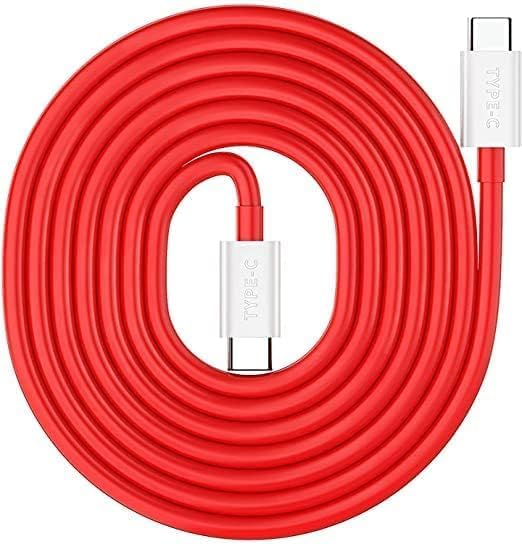 Image of THE BATTERY STORE Original One Plus Supervooc 160W Charger Cable With C To C Cable Compatible With Oneplus 11R /11 /11 Pro /12 /12R /12 Pro /Nord Ce 4 /Lite /Ace(Fast44), Red