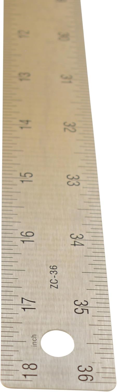 Westcott Righello in acciaio inox, centro zero, 91,4 cm (ZC-36)