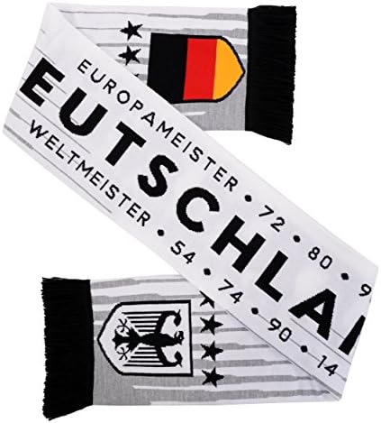 Germany Deutschland Soccer HD Knit Scarf (Tricolor) (White)