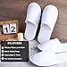 Aneco 12 Pairs Disposable Spa Slippers Fluffy Closed Toe Spa Slippers for Hotel, Home, Guest Use, Fits up to US Men Size 10 and Women Size 1
