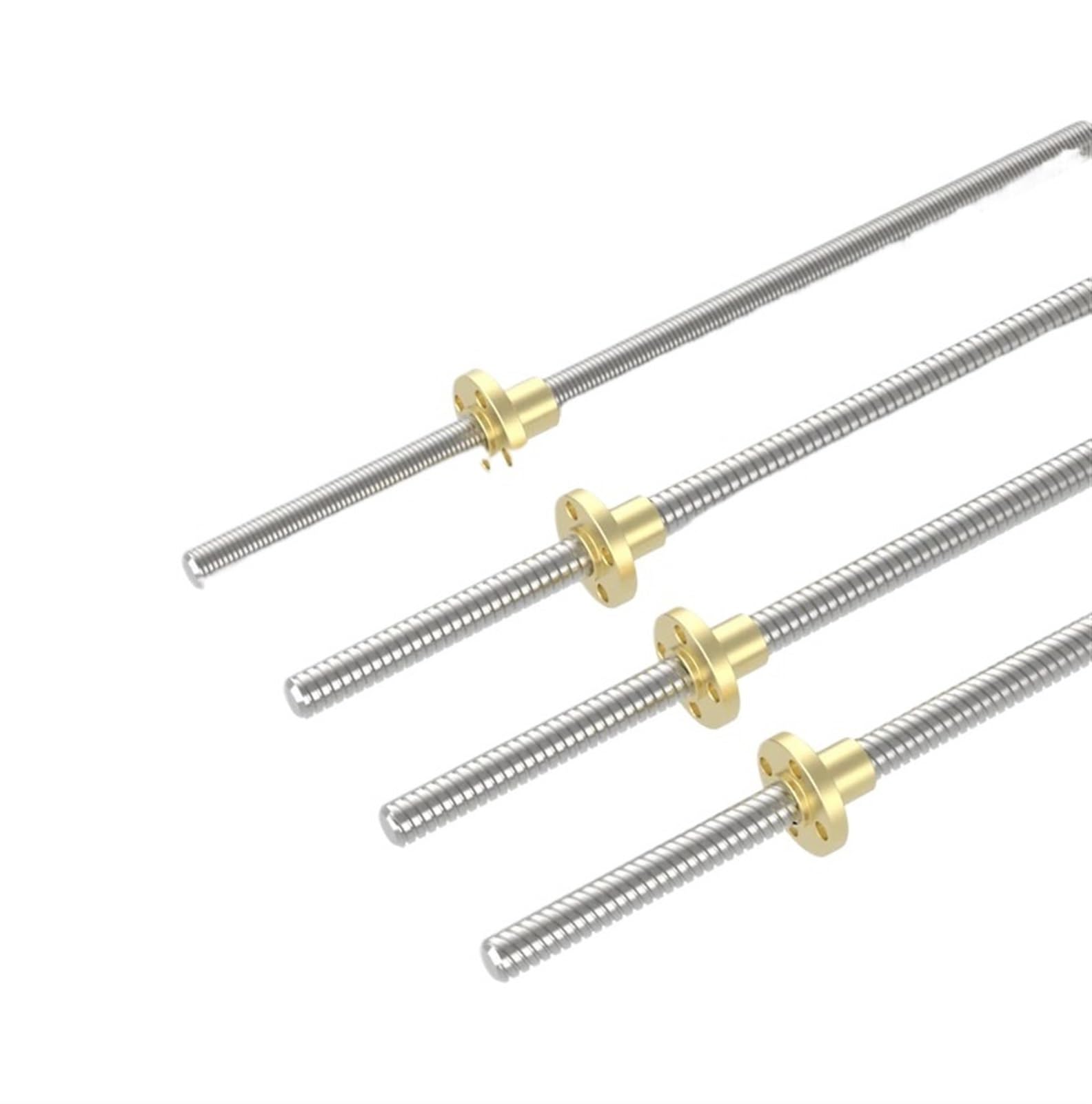 Metal Ball Screw nut T8 Lead Screw OD 8mm Lead 14mm 200mm 250mm 300mm 350mm 400mm 450mm 500mm with Nut for 3D Printer Accessories(300mm)