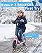 Hiboy JoyHaul Electric Scooter for Kids, Ages 4-10 – LED Neon Lights, 100W Brushless Motor, 56.16Wh Battery, Under-Seat Storage & Safety Brake, Blue