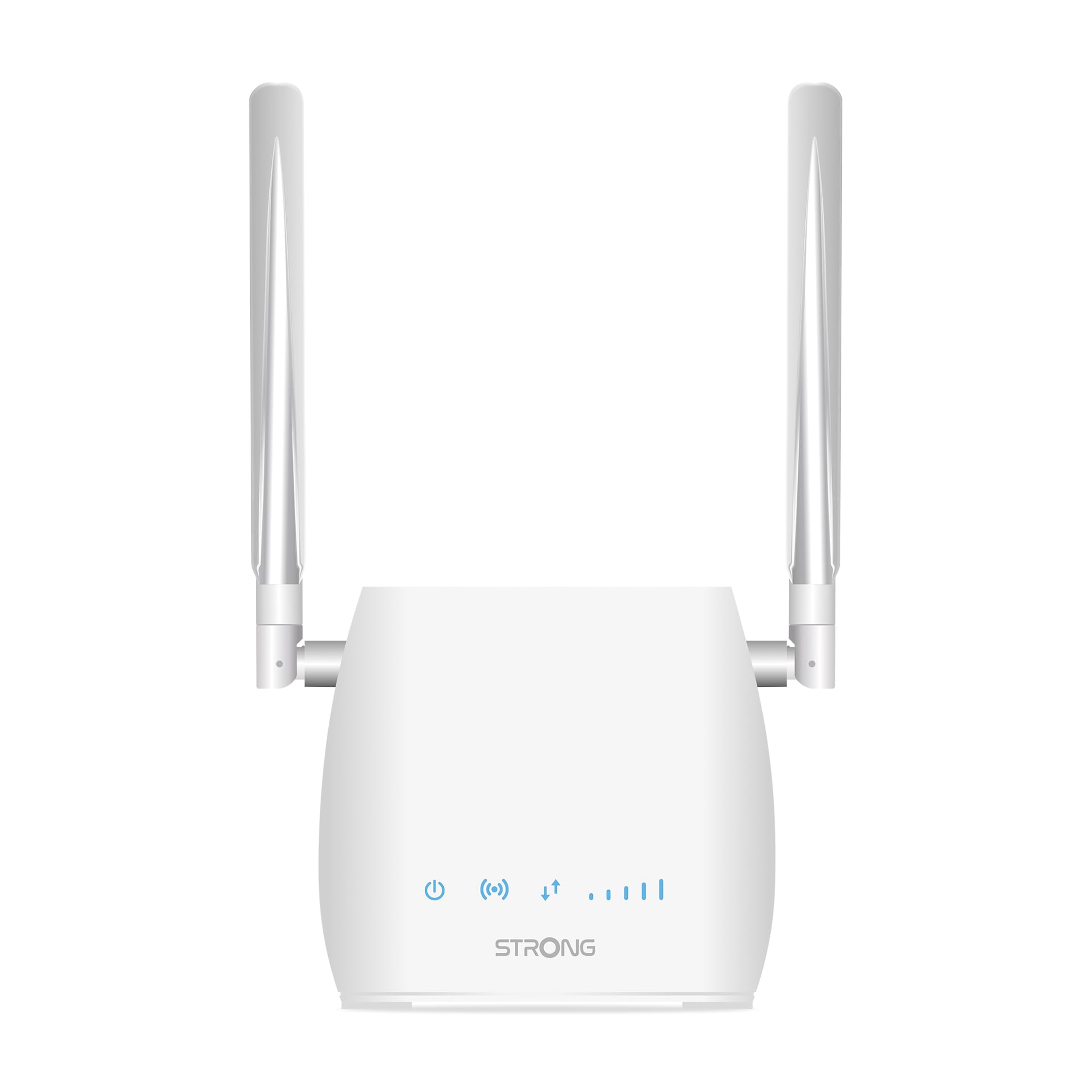 STRONG - Router WiFi 4G LTE 300M - hasta 150 Mbps 4G/​300 Mbps WiFi - 1 Puerto RJ45 - Funciona con Todo Tipo de SIM - Uso Compartido de la Red Móvil - Antenas Desmontables - Fácil de Instalar - Blanco