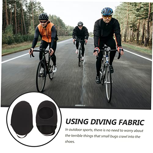 1 par de cubrezapatillas de neopreno a prueba de viento para ciclismo, para hombres y mujeres, resistentes al agua, protectores para pies en condiciones frías y húmedas miniatura 2