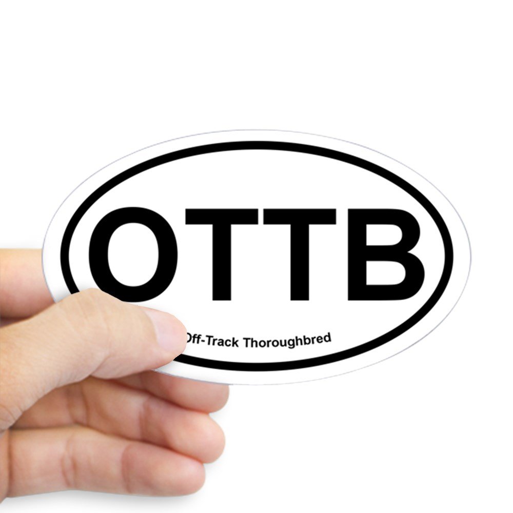 CafePressOTTB Off Track Thoroughbred Oval Sticker Oval Car Bumper Sticker