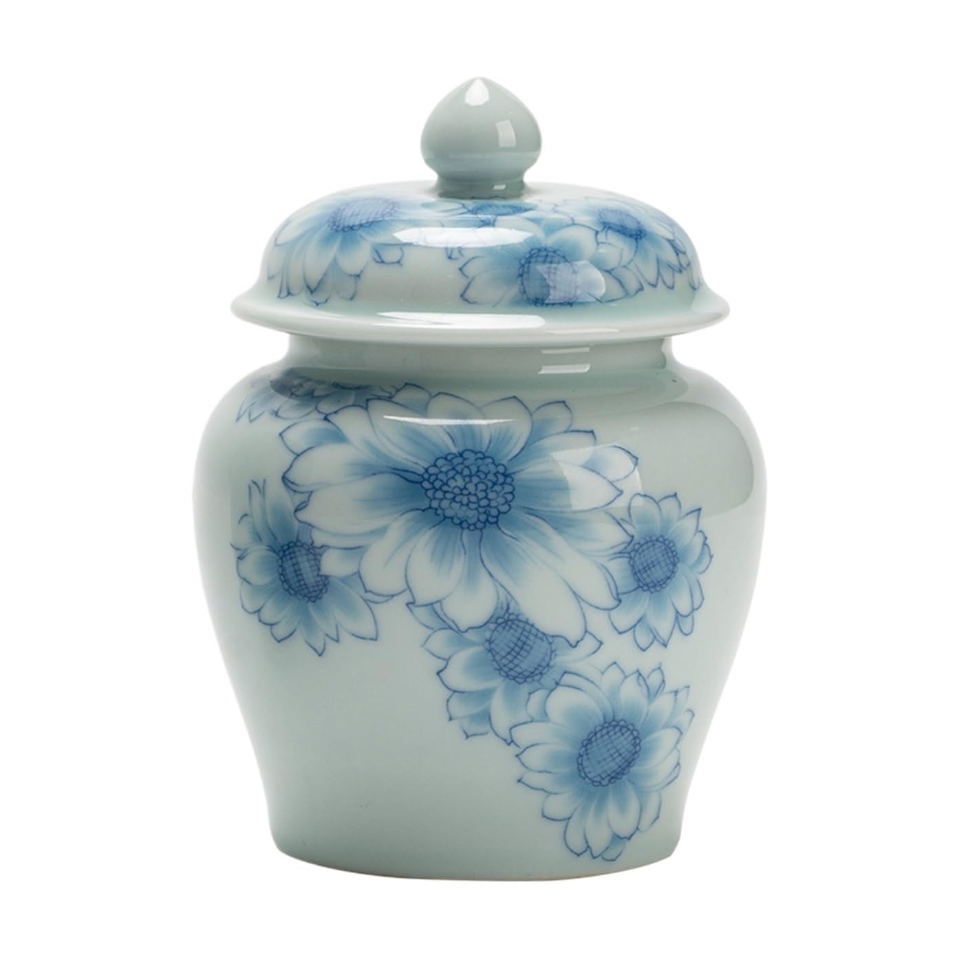 Vase With Lid, Ceramic Ginger Jar