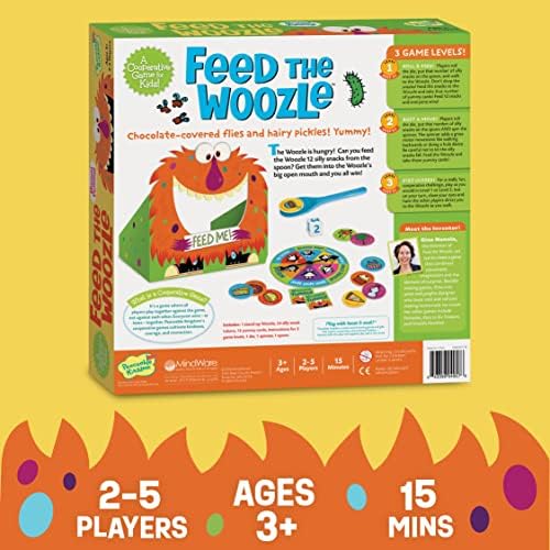 Peaceable Kingdom Feed The Woozle Cooperative Game for 2 to 5 Kids Ages 3+ - Learn Social Skills While Completing Physical Challenges 5 51Gh5eHonBL. AC