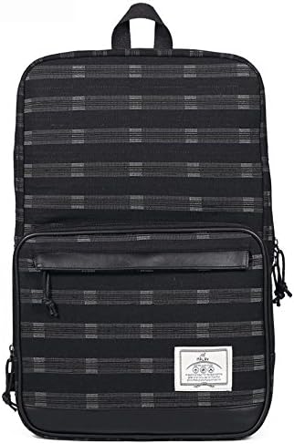 INPLAY Unisex Classic Vintage College Laptop Computer Backpacks Travel Bookbags For School BP0112B1 (Black grid)