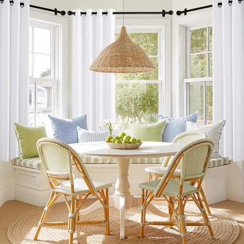 Image of NICETOWN 100% Blackout Window Curtain Panels 78 inch Length for Bedroom, Set of 2, Snow White, 42 inches Wide, Thermal Insulated Drapes