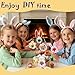 NYPHZAT 18 Pack Easter Cards with Envelopes - DIY Bunny Egg Chick Greeting Cards with Plastic Domes, Bulk Easter Cards for Classroom, School Party Favors, Easter Gifts Bulk Set (Candy Not Included)