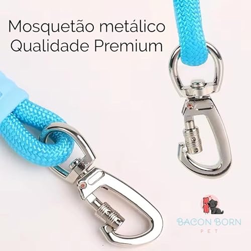 Guia Pet Reforçada P/Cães Resistente Ao Impacto Confortável (Preto)