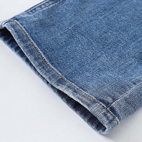 Girls Ripped Jeans Straight Leg Baggy Denim Pants Elastic Waist Streetwear Y2k Pants Casual Trendy Teen Fall Trouser4