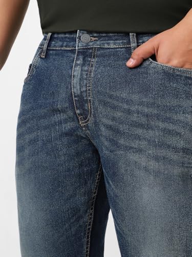 Image of Urbano Plus Men's Washed Bootcut Jeans Stretchable