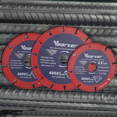 Disque à découper le métal en diamant 115mm pour meuleuse d'angle