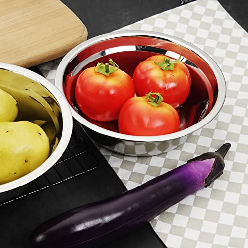 Buyitt Salad Mixing Bowls, Stainless Steel Serving Bowl, Set Of 6 #TOP3