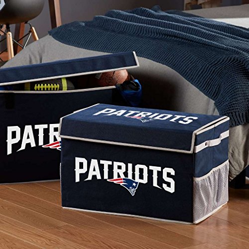 NFL New England Patriots NFL Team Licensed Collapsible Storage Footlocker Bin Smallnfl Team Licensed Collapsible Storage Footlocker Bin Blue, Small - image 5