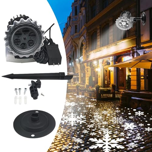 Lumières de spectacle rotatives en cas de chute de neige LED avec télécommande