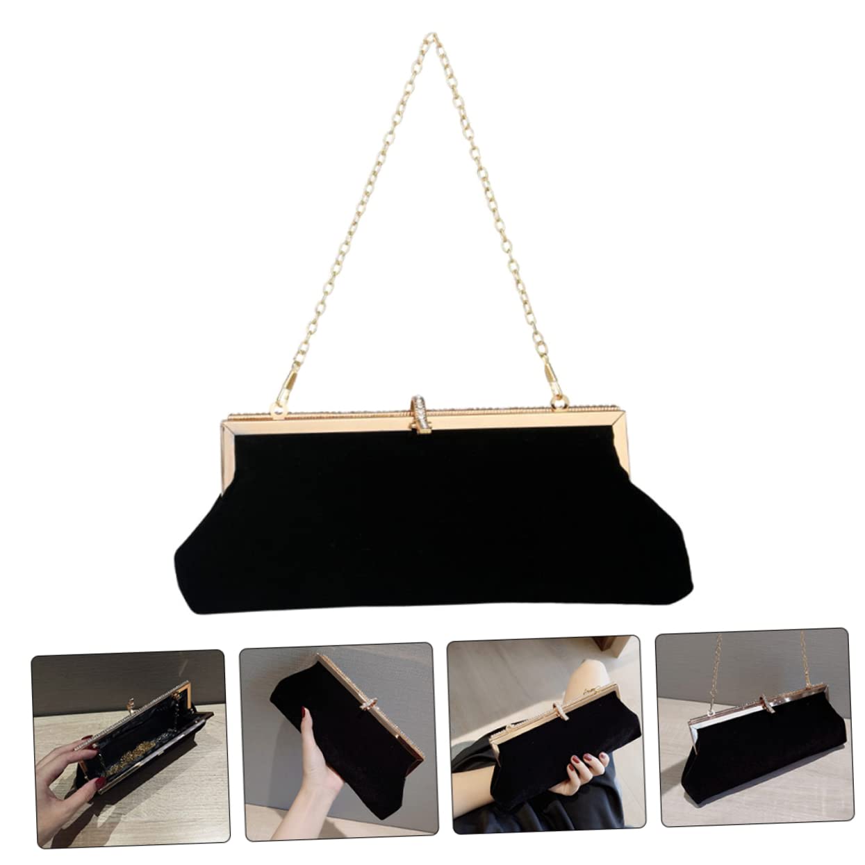 GALPADA Bolso Brillante Bolso De Embrague De Las Mujeres De Noche Cartera Para Las Mujeres Aire Libre De Embrague Señora De Noche De Noche Para Las
