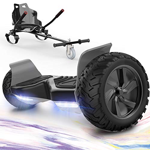 GeekMe Hoverboards,Off Road Hoverboards with Hoverkart,8.5u0094 Hoverboards All Terrain with APP, Bluetooth Speaker,LED lights