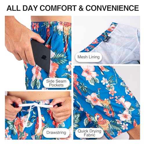 Image of Kanu Surf Men's Big Viper Extended Size Stripe Swim Trunk