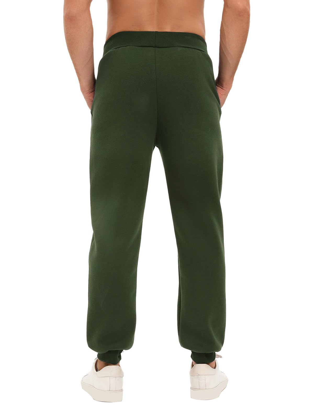 Voqeen Pantaloni Jogging Uomo Pantaloni da Jogger in Pile Sportivi Uomo Pantaloni Casual con Tasche Elastico Vita Coulisse e Tasches Sportswear Pantaloni de Tuta Pile Uomo