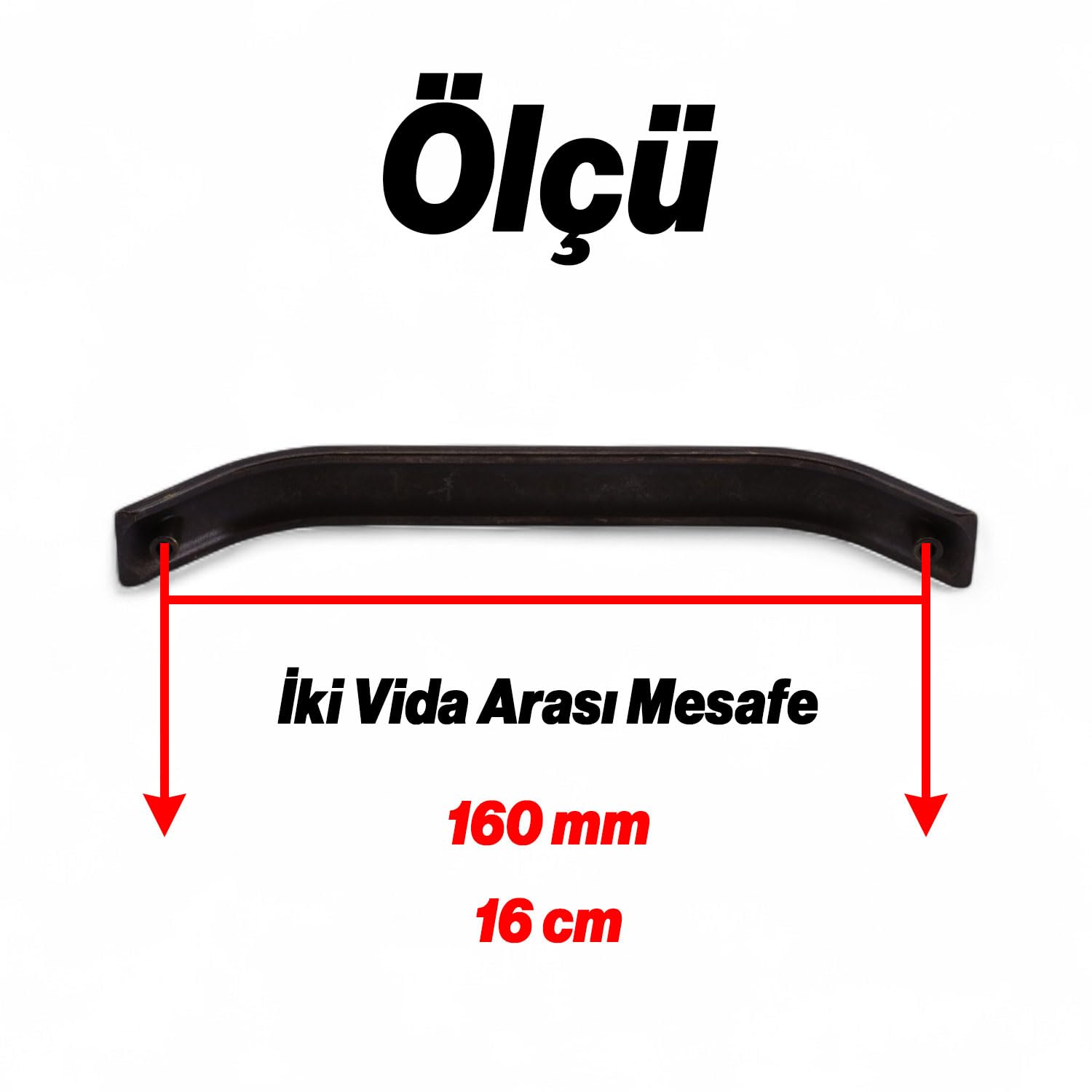 Volga (160 MM 16 CM) Antik Sarı Metal Mutfak Dolabı Dolap Kulpları Kapak Kulbu Kulpu Mobilya Çekmece