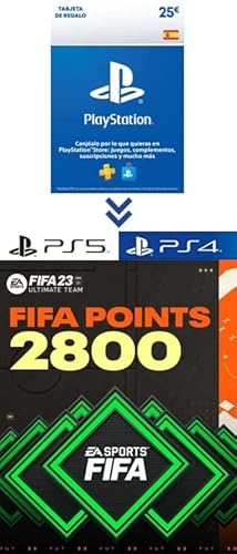 PlayStation Store Tarjeta Regalo para FIFA 23 Ultimate Team - 2800 FIFA Points - Código de descarga PS4/PS5 - Cuenta española Cover