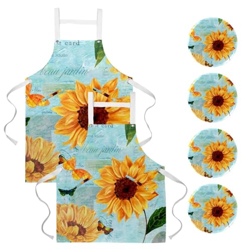 Tablier de cuisine réglable avec 4 broches pour éviter les taches