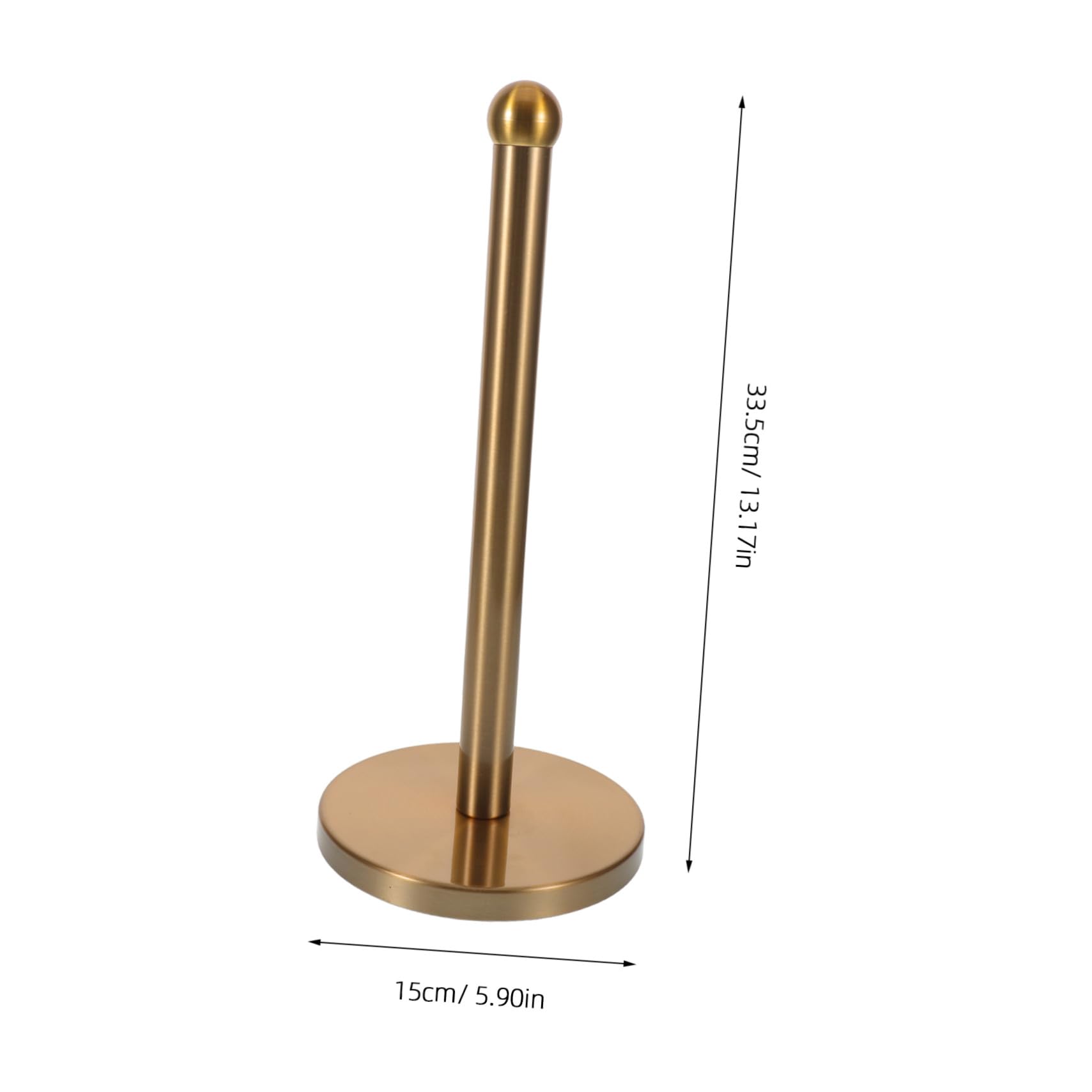 Portarotolo Oro da Cucina Verticale in Acciaio Inox
