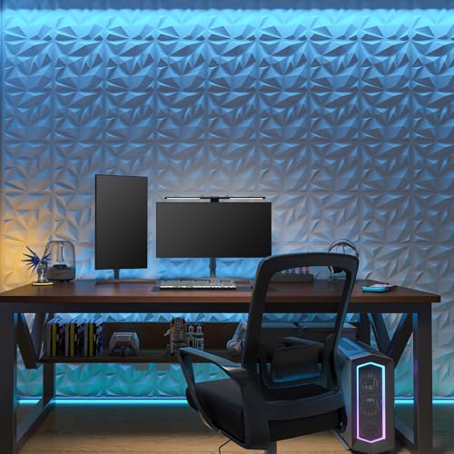 Image of Art3d 100 Pack Decorative 3D Wall Panels, 19 Sq.Feet PVC Interior Wall Decor, 11.8 inchx11.8 inch, White