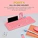 BT21 Little Buddy Multi Pairing Wireless Retro Computer Keyboards, Membrane 102 Key Design Keyboard (CHIMMY)