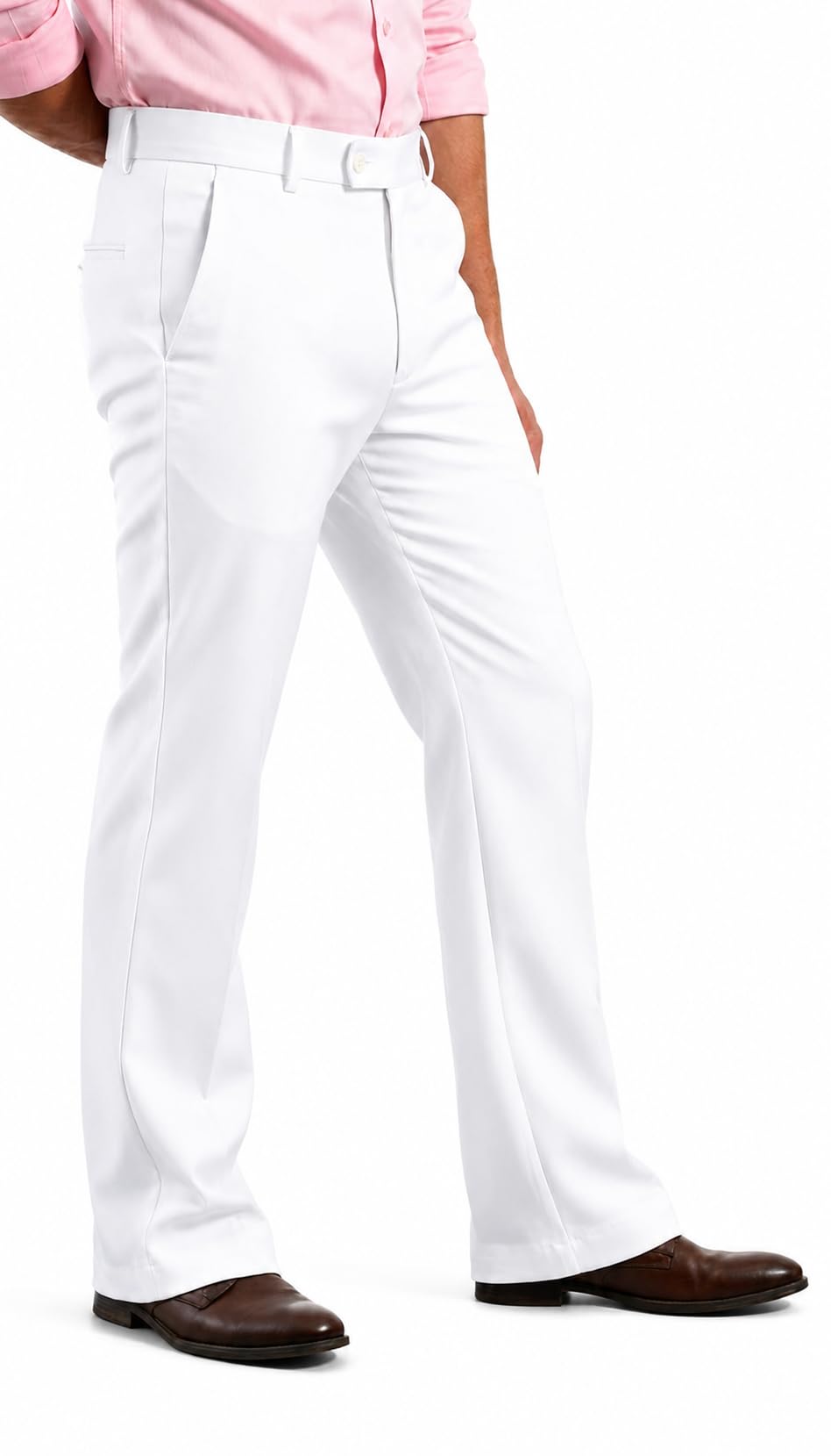 Men's White Bootcut Pant-picture-11