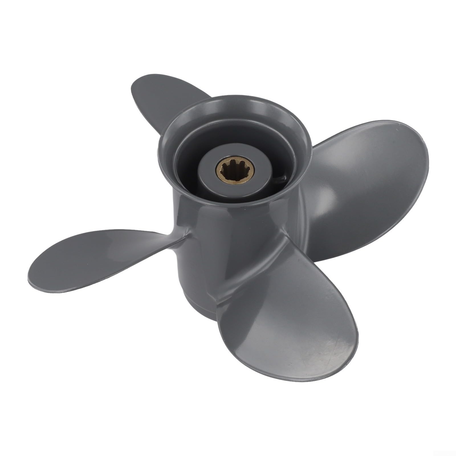 Hélice de barco de aluminio, 9 1/4x10 4 cuchillas para motores Honda 8-20