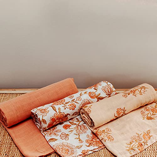 Image of Frankie Lane Muslin Swaddle Blankets, Organic Cotton Bamboo Newborn Essentials Blanket, Nursery swaddling Blankets Muslin Swaddles Baby Girl Baby Boy|Large Receiving Gender Neutral Must Haves